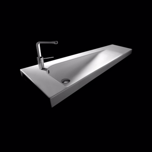Angolo Grande 130 Slim - Håndvask i kileformet design