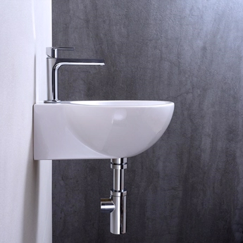 Håndvask Ciclo wall væghængt i hvid porcelæn Design4hom