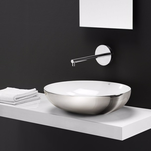 Oval håndvask for placering på bordplade