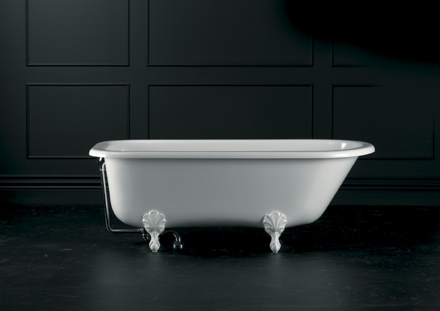 Badekar Hampshire med hvide f�dder.