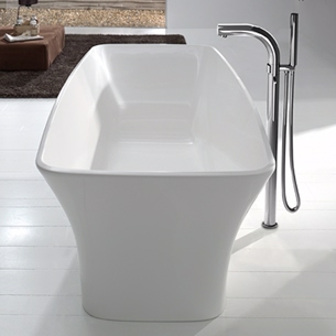 Fritstående badekar i flot firkantet design