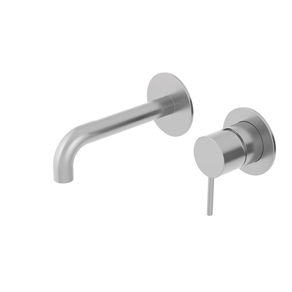 Life 316L Wall Uno - Blandingsbatteri til væg m. 15 cm. tud i poleret rustfrit stål 