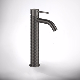 Blandingsbatteri i børstet rustfrit stål til håndvask 316 H Meccanica Black Steel by Gessi