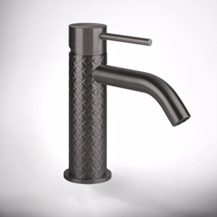 Blandingsbatteri i rustfrit stål til håndvask 316 Intreccio Black Steel by Gessi