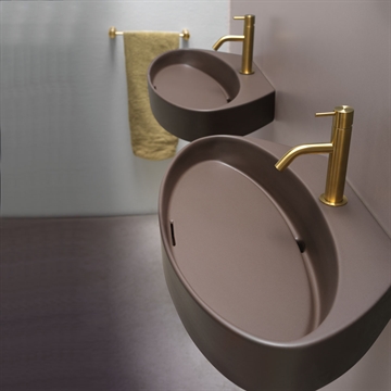 Oval Brun håndvask til badeværelset fra Italien