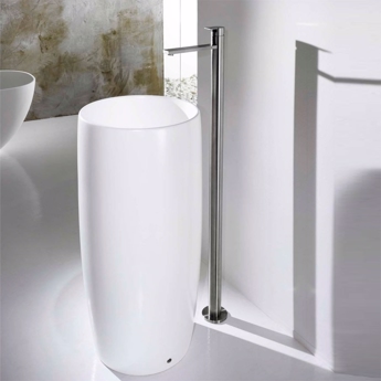 Gulvstående håndvask i smukt tyndt rundt design Design4home