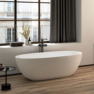 Ovalt badekar i fritstående design