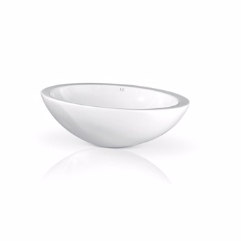 Lille oval håndvask på bordplade