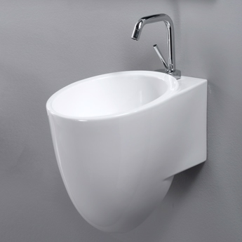 Håndvask til væg i rund hvid design