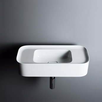 Firkantet håndvask i flot design med bordplade til højre side