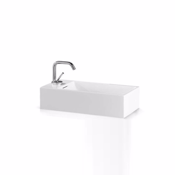 Håndvask med smuk buet kant i minimalistisk design