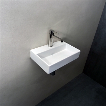 Lille Håndvask 38x25 cm Unplug Mini i hvid porcelæn