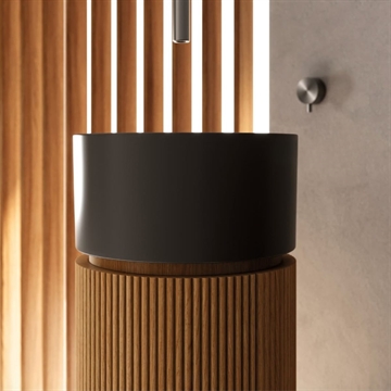 Håndvask med underskab i valnøddetræ 