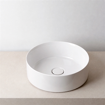 Håndvask til bord Ø40 hvid porcelæn