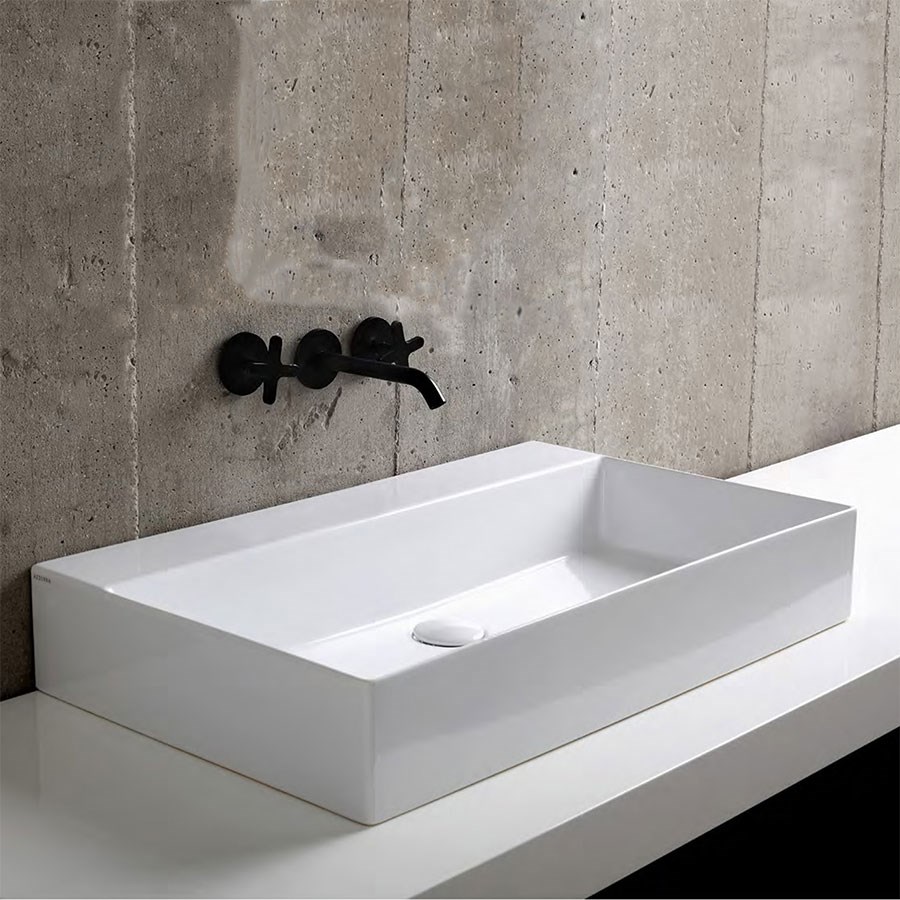 Håndvask Elegance Square 75 til væg eller bordplade Made in Italy