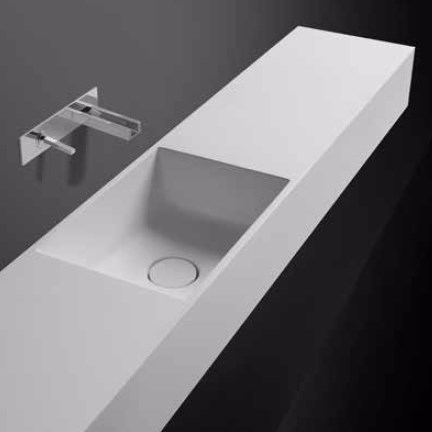 Smal håndvask til væg kun 25 cm. dybde længde op til 135 cm.