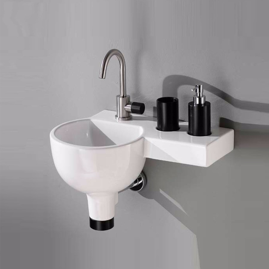 nøgen sådan dragt Sfera Plus - Perfekt lille håndvask med sidehylde, til små badeværelser