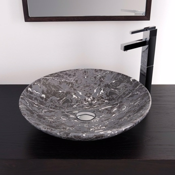 Sort håndvask med marmor design