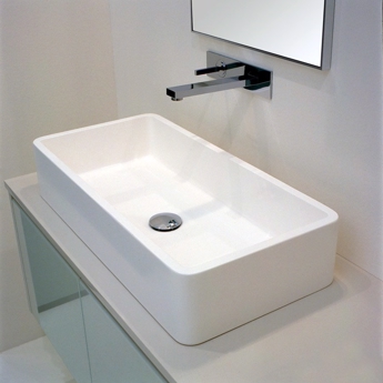 Håndvask MO 72 i komposit lækkert italiensk design til bordplade