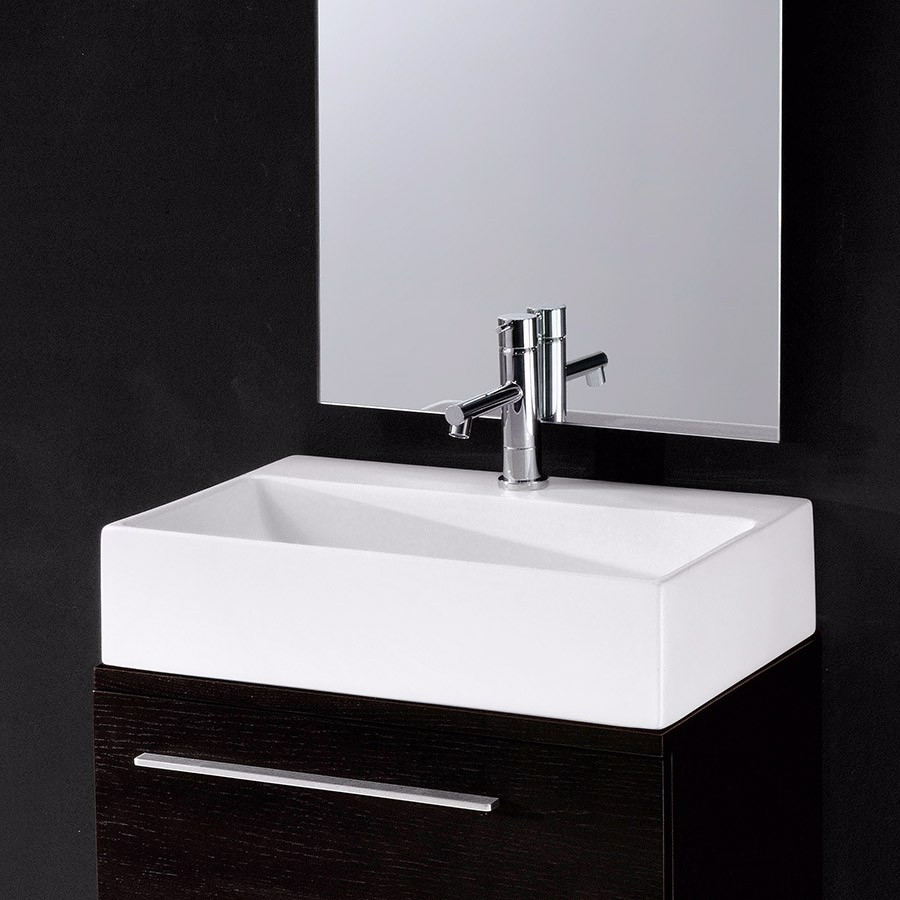 Thin 53 Mat hvid håndvask til det smalle badeværelse