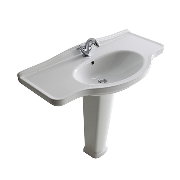 Klassisk håndvask 110x54 på søjle til klassisk badeværelse