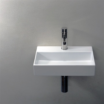 Lille Håndvask 38x25 cm Unplug Mini i hvid porcelæn