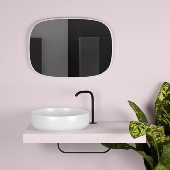 Seed Round - Mat sort håndvask i rundt design til bordplade