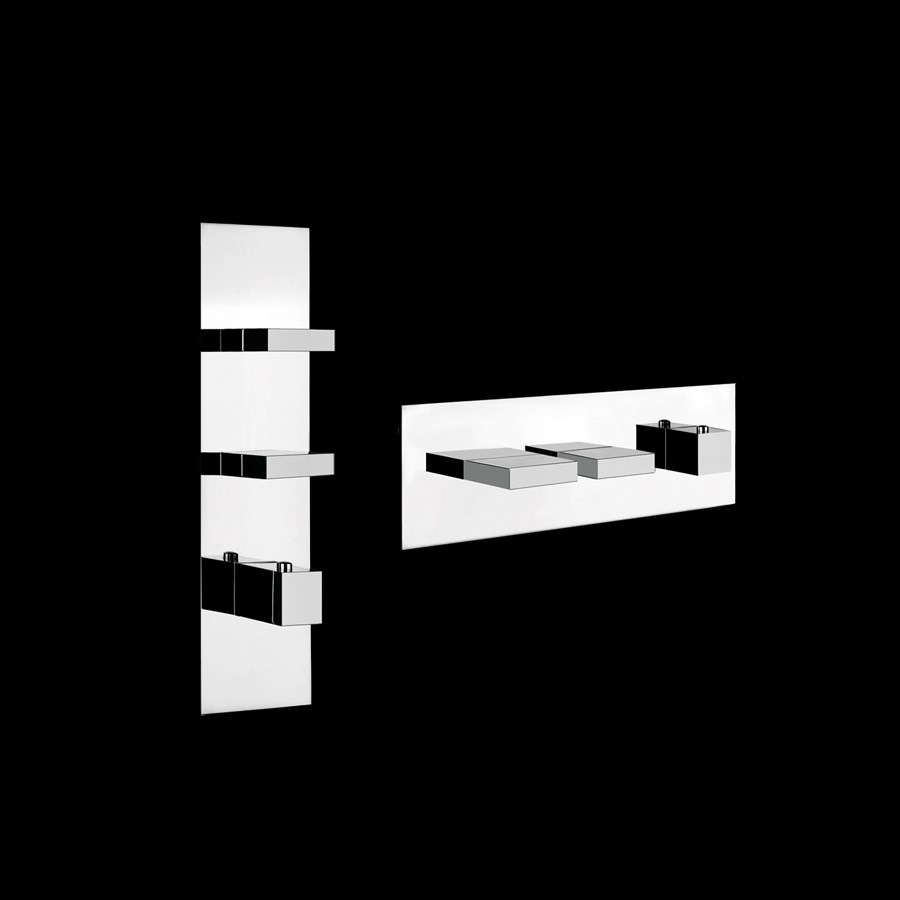 Frontpanel Rettangolo m. termostat + 2 greb