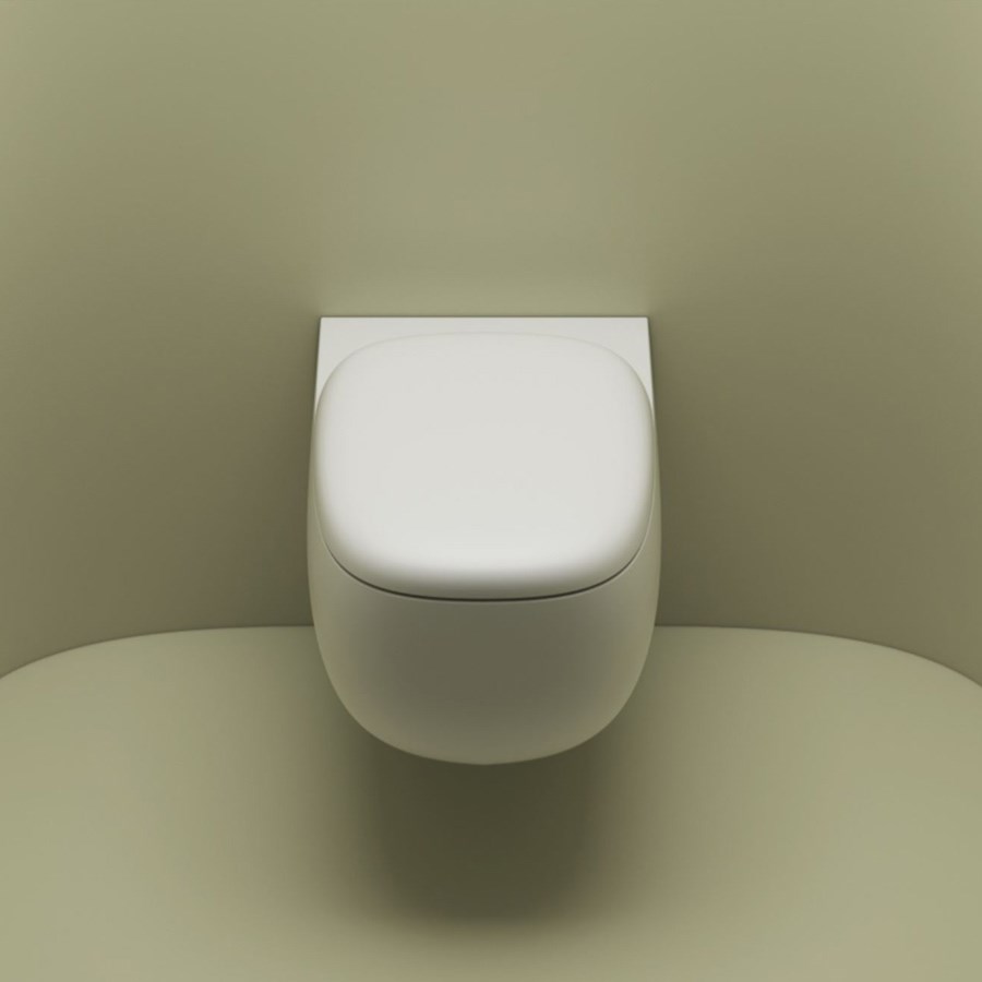 Toilet Seed i hvit porcelæn. Design fra Italien
