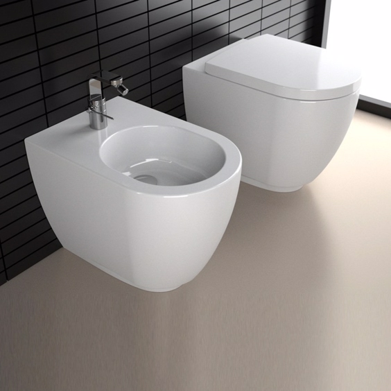Toiletskål til gulvmontering 