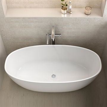 Lille badekar til mindre badeværelse i ovalt design