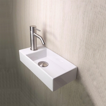 Mini Håndvask  Rectangular i porcelæn til væg