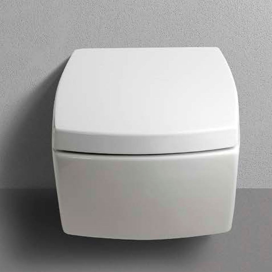Firkantet hvidt toilet i minimalistisk stil fra Italien